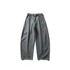 Yidao Vintage 26 Primavera Nueva Colección Retro Americano Diseño de Cinturón Color Sólido Simple Holgados de Pierna Ancha Pantalones Curvos Caídos
