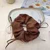 Goma para el pelo con lazo y estampado de leopardo retro para mujer, estilo coreano, ligera y esponjosa, versátil para el uso diario, liga para el pelo, accesorio para el pelo