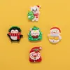 Chaveiro Pingente Colorido Brilhante de Resina Desenho Animado Papai Noel, Boneco de Neve e Urso Acessório DIY