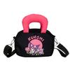 Bolso Satchel de Lona para Niña Bonita Bolso Pequeño Nuevo de Color Contrastante para Mujer Bandolera de un Solo Hombro Bolso Cuadrado Pequeño Versátil Casual