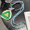 Funda de Teléfono Color Dopamina con Correa Ajustable Cruzada Colgante Portátil Bolsa de Almacenamiento Cadena Colgante Multifuncional Antiperdida para Mujeres