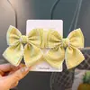 Grampo de Cabelo com Laço de Renda Pequeno e Fresco em Xadrez Estilo Coreano Acessórios de Cabelo Headwear Estilo Preppy Gentil para Meninas na Parte de Trás da Cabeça