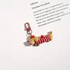 Novo Pingente Chaveiro Dachshund Desenho Animado Fofo Pingente de Bolsa Pequeno Presente Carro Mochila Escolar Little Red Book