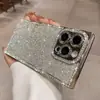 Pedras Strass Quadradas Galvanizadas Adequadas para Capa de Celular Iphone17 Brilho de Diamante Totalmente Cravejado Capa Protetora Anti-Queda 16Promax