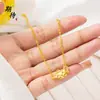 Loja de Ouro Mesmo Estilo Ouro Antigo Gelo Triturado Lâmpada Mágica Pingente de Bule Colar Corrente para Clavícula de Luxo Leve de Alta Qualidade para Mulheres