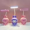 Luminária de mesa Kulo Doll Rabbit LED recarregável para leitura de mesa para estudantes, pequena luminária de mesa retrátil para presente infantil