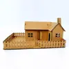 Casa de Cartón Hecha a Mano para Niños DIY Creación Ecológica de Cartón Cabaña Modelo de Ensamblaje de Caja de Papel Paquete de Materiales de Casa de Papel para Jardín de Infancia
