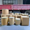 Tianli Embalagem Tambor de Papelão Tambor Redondo Tambor Totalmente de Papel Papel Kraft Aro de Ferro Tambor de Papel Fabricante Original Especificações Personalizadas