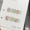 [O Mágico de Oz] Unhas Vestíveis Puramente Feitas à Mão, Tiras Clareadoras para Manicure Estilo Verão Ins Puramente Feitas à Mão, Unhas Postiças