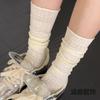 Calcetines Finos de Primavera y Verano de Moda Calcetines Holgados Adelgazantes Calcetines de Malla para Pantorrilla Estilo Jk Calcetines de Caña Media Calcetines Retro Huecos Semitransparentes para Mujer