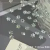 Pedrería Brillante para Uñas con Forma de Copo de Nieve Mini, Nueva Pedrería Blanca K9 con Forma de Flor de Hielo Pequeña y Base Puntiaguda, Decoraciones para Uñas de Diamante de Imitación