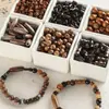 Guofeng vintage cuentas redondas de madera cuentas de arroz espaciador pulsera con cuentas collar pendientes cuentas accesorios diy material cuentas sueltas