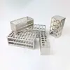 Rack para Tubos de Ensaio de Aço Inoxidável 304 Rack para Tubos Colorimétricos Equipamento de Laboratório para Centrífuga Coleta de Amostras de Sangue Rack Multifuncional para Tubos de Centrífuga