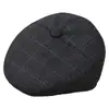 Sombrero de cuero nuevo para hombre de otoño e invierno, sombrero de moda versátil de pico para mediana edad y ancianos, cálido, cortavientos, sombrero de cuero tipo pico para exteriores