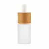 Em estoque fosco 10ml cilíndrico ombro plano fundo grosso frasco óleo essencial sub-engarrafado frasco conta-gotas essência cosmética atacado