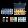 Caja de almacenamiento para archivar joyas, hecha a mano, de plástico transparente y extraíble, para guardar clavos y herramientas.