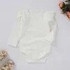 Ropa de Comercio Exterior Transfronteriza Mameluco sin Mangas con Volantes para Recién Nacido Traje Triangular de Manga Larga para Gateo de Bebé Algodón Orgánico Clase A