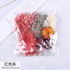 Marco de fotos de abanico redondo hecho a mano bolsa de material para relieve de velas DIY flor flotante flor real flor seca flor mixta bolsa de material DIY
