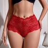 Calcinhas de Renda Cor Sólida Novas para o Inverno de 2025 Suporte para a Barriga Feminina Vermelho Amazon Calcinhas Femininas Tamanhos Europeus e Americanos em Estoque