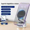 Suporte magnético para carro com ventosa, dobrável, telescópico, para escritório, aspirador de pó preguiçoso, suporte magnético multifuncional para celular, dupla face