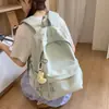 Mochila Simple Estilo Ins Estudiante Aspecto Elegante Color Puro Gran Capacidad Bolsa Escolar Multifuncional Bolsa de Viaje para Distancia Corta Venta al por Mayor
