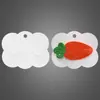 Tarjeta de embalaje para horquilla de color sólido Cloud de 9x7,1 cm, plástico blanco lechoso, pinza Bb, pinza de acero, pinza de pato, tarjeta de accesorios