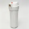 Rosca NPT Estándar Americana 1/2" 3/4" Boca de Cobre Cartucho de Filtro Blanco Carcasa del Filtro de Agua Cartucho de Filtro de Agua Transparente Rayado de 10 pulgadas