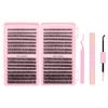 Pestañas Postizas en Racimo DIY Puntas Finas Estilo Europeo y Americano Amazon Libro de Pestañas 60D Cabello Termofusible 640 Racimos Gran Capacidad