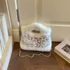Bolsa de Felpa Muy Atractiva Otoño 2026 Nueva Bolso Cruzado de Nicho Casual Simple Único Estampado de Leopardo Bolso de Mano