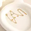 Pulsera de Acero Inoxidable Colorida con Circonita de Marca Popular de Venta Caliente Transfronteriza para Mujer, Joyería Versátil de Moda Clásica de Lujo Ligero de Gama Alta al por Mayor