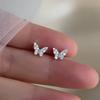 Cao Shi Aretes de Mariposa Exquisitos y Compactos Estilo Bosque Japonés y Coreano Aretes de Estilo Diario Modernos y Dulces Estilo Popular Caliente de Douyin