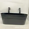 Macetas de Metal de Hierro Colgantes para Barandillas y Vallas, Cubos Colgantes de Estilo Rústico para Flores y Plantas de Ventana