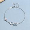 Pulsera de circonitas con 8 palabras de amor en plata de ley 925 para mujer, personalizada, de moda, con forma de corazón de colores, joyería elegante.