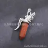 Colgante de Cristal de Piedra Natural, Colgante de Cristal Rosa Amatista, Accesorio de Collar de Columna Hexagonal de Punta Única, Colgante de Collar Péndulo