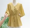 Camisa de Verano de Moda para Mamá Talla Grande Top para Mujeres de Mediana Edad Camisa de Moda de Manga Corta Suelta para Mujeres de Mediana Edad y Mayores Ropa