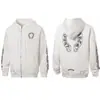 25 Nueva Sudadera con Capucha y Cremallera de Colores Cruzados Otoño e Invierno Chaqueta Sudadera Mismo Estilo para Hombres y Mujeres Chaqueta Casual