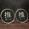 Señales de Puerta Corredera de Acrílico en Stock, Señales de Advertencia para Hotel sin Taladro, Pegatinas de Pared para Puerta Corredera Izquierda-Derecha de Vidrio
