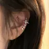 Estilo europeu e americano, clipes de orelha únicos, brincos lisos em formato de gota, não requerem furo na orelha, minimalistas e chiques, ear cuff retrô, modernos para o uso diário.