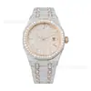 Reloj Mecánico Automático Completo Popular para Hombre de Acero Inoxidable con Moissanita Lujo Moissanita Moda Hip-Hop para Hombres