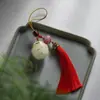 Nueva Cadena para Teléfono Móvil Estilo Chino, Llavero para Coche, Bolsita Recortada Exquisita Retro de Gama Alta, Colgante de Bolsa para Ins