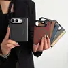 Madera de Álamo Textura de Cuero Aplicable a Funda de Teléfono iPhone 18 DUO Apple 18 Duo Magnético Nueva Funda Protectora Plegable