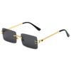 D037 Gafas de Sol Transfronterizas Europeas y Americanas para Mujer Ins Nueva Moda Gafas de Sol para Hombre Gafas de Sol sin Montura con Borde Cortado de Moda Hip-Hop