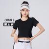 Ropa de Baile Cuadrado para Mujer Verano Manga Corta Algodón Color Sólido Deportes Fitness Secado Rápido Pantalones Bailando Ropa de Baile Ropa de Baile