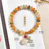 Pulseira de Contas de Ábaco de Dunhuang com Sementes de Bodhi Pulseira de Contas de Oração de Círculo Duplo para Mulheres Atacado Dunhuang Transfronteiriço