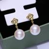 Accesorios de bricolaje Pendientes de perla de plata esterlina S925 Alfiler vacío Pendientes pequeños y exquisitos Pendientes Alfiler de plata Accesorios Productos semiacabados