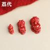 Colgante Pixiu de Arena Imperial de Alto Contenido Cinnabar al por Mayor Cuentas Espaciadoras Pixiu Joyería DIY Cuentas Sueltas Hechas a Mano