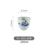Xícara de Chá Azul e Branco Japonesa Pintada à Mão Pratos Cerâmicos Retrô Pote para Condimentos Mesa de Restaurante Prato Especial para Sushi Utensílios de Mesa