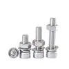 M2 M2.5 M3 M4 M5 M6 Popular Caja de 304 Acero Inoxidable Cabeza de Copa Hexagonal Socket Tornillo Tuerca Arandela Plana de Resorte Combinación