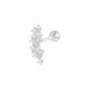Pendiente de Hilo de Plata de Ley S925 con Diamante Irregular Geométrico de una Sola Fila Clavo de Oreja Pendientes de Cartílago Mini Venta Caliente Europea y Americana