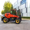 Exportado para a Austrália Empilhadeira Diesel Off-Road de Quatro Rodas 35 Empilhador com Rodas Multiuso Caminhão de Carregamento e Descarregamento para Engenharia Civil